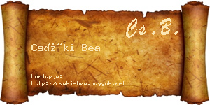 Csáki Bea névjegykártya